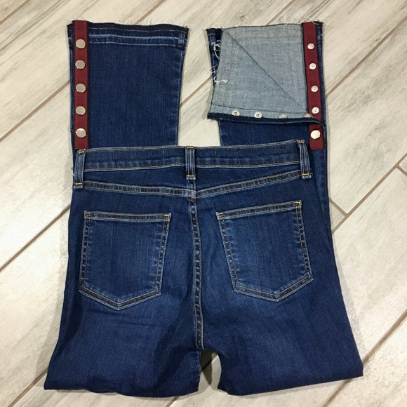 Veronica Beard Carolyn Cropped Boot-cut Jeans Dark Vintage Wash - Picture 7 of 12